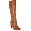 AMAYA-114 Almond Toe Knee-Length Block Heel Boots