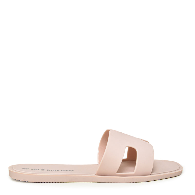 JACELYN-82 Jelly Slip On Slide Sandals