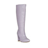 AMAYA-114 Almond Toe Knee-Length Block Heel Boots