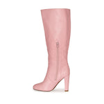 AMAYA-114 Almond Toe Knee-Length Block Heel Boots