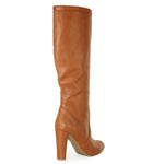 AMAYA-114 Almond Toe Knee-Length Block Heel Boots