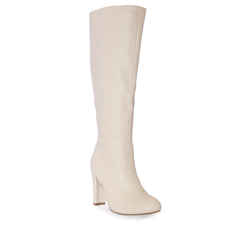 AMAYA-114 Almond Toe Knee-Length Block Heel Boots