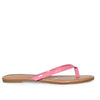 Wild Diva Classic Faux Patent Strap Leather Almond Toe Flip Flop Thong Sandals