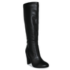 AMAYA-114 Almond Toe Knee-Length Block Heel Boots