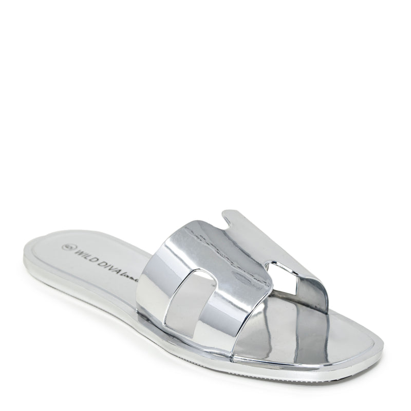 JACELYN-82 Jelly Slip On Slide Sandals