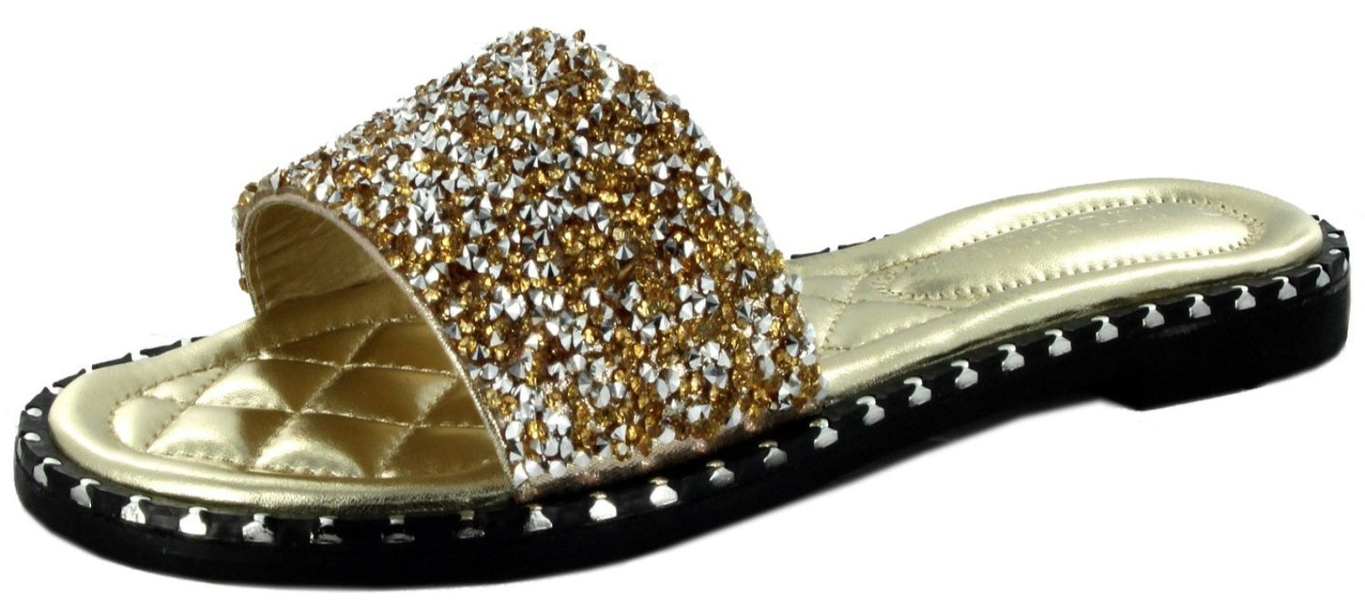 Wild diva sales rhinestone slides