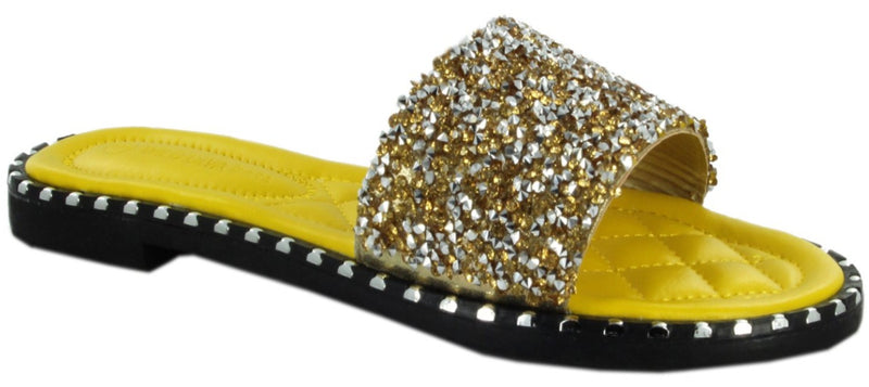 TIA-19 Sparkle Toes Rhinestone Slide Sandals – Wild Diva