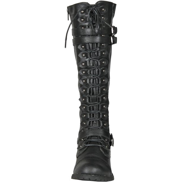 Timberly-65 Combat Stylish Knee High Boots – Wild Diva